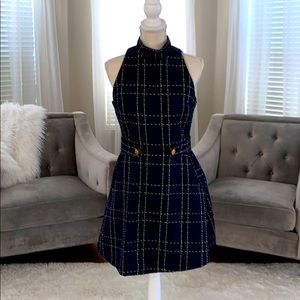 Alexia Admor Navy and Gold dress